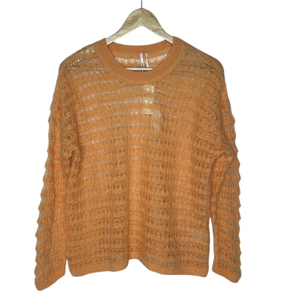 NWT Anthropologie Pilcro Open Stitch Pullover Fuzzy Sweater xs - Picture 4 of 13